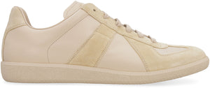 Replica leather low-top sneakers-1